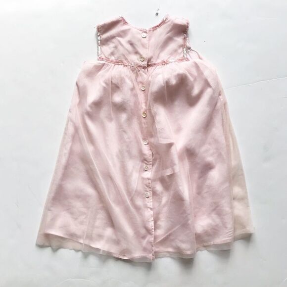 April Cornell pink beaded tulle maxi dress GUC 2T - Picture 6 of 6